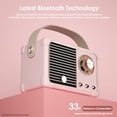 thumbnail image 3 of Altavoz Bluetooth SpringFlora Retro Inalámbrico Rosa 400mA, 3 of 8