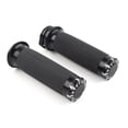 thumbnail image 7 of ZS 1" Black Motorbike Handlebar Hand Grips Fit For Harley Touring Sportster Dyna Softail VRSC, 7 of 7