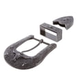 thumbnail image 2 of 1-1/2" Engraved Western Cowboy Longhorn & Star Belt Buckle Set for Leather Craft, 2 of 2