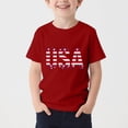 thumbnail image 2 of NAISIBABY Boys Graphic T-Shirt, Short Sleeve Crewneck Summer Fashion Kids Casual T-Shirt Red Size 7, 2 of 5