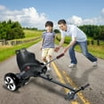 thumbnail image 2 of Kitem Hoverboard Go Kart with Rear Shock Absorption Hand Operated Advance Stop Hoverboards Seat Attachment for 6 5" 10" Hoverboards without Hoverboards Black, 2 of 13