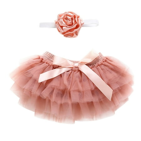 

Baby Dress Outfits Tulle Girl Bowknot Tutu Skirts+Headband Baby Clothes Kids Girls Dress&Skirt