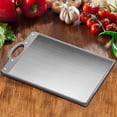 thumbnail image 5 of Double-Sided Stainless Steel Cutting Board, Durable Scratch-Resistant and Easy to Clean Kitchen Chopping Board for Meat Vegetables Dough Kneading and Home Cooking, 5 of 5