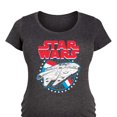 thumbnail image 3 of Star Wars - Millennium Falcon Americana - Maternity Scoop Neck Tee, 3 of 5