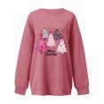 thumbnail image 4 of Amzcrzy Sweatshirt for Women Fashion Loose Plus Size Christmas Trees Printed Pullover Tops Spring Fall Crew Neck Long Sleeved Drop Shoulder Sweatshirt, 4 of 5