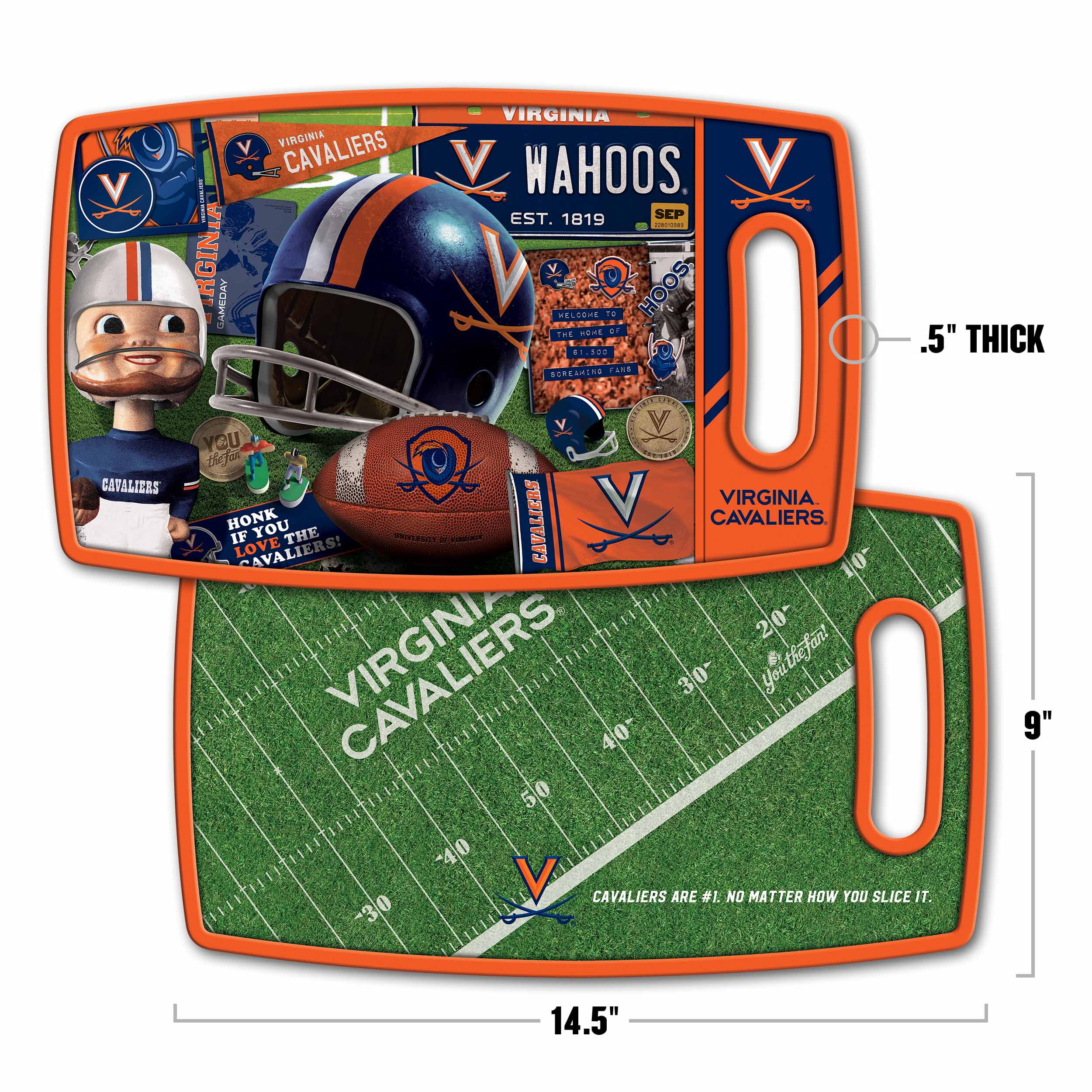 YouTheFan NCAA Virginia Cavaliers Retro Series Cutting Board