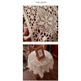 thumbnail image 3 of Square Handmade Crochet Tablecloth Table Cloth Cover for Kitchen Dinning Bedside Tabletop Decoration, 3 of 4