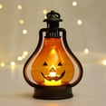 thumbnail image 1 of Portable Halloween Pumpkin Lanterns with Battery Operated Light for Indoor and Outdoor Use (B), 1 of 5