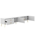 thumbnail image 4 of Leiln.Z Tv Stand, Tv Console, Media Cabinet, Entertainment Center with Compartments, Suitable for Tv Under 77 Inches in Living Room and Bedroom，White, 4 of 8