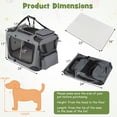 thumbnail image 3 of Gymax 24'' Collapsible Soft Dog CratePortable Dog Travel Crate w/Mesh Windows 3 Doors, 3 of 10