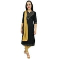thumbnail image 2 of Atasi Casual Black Gotta Patti Work Rayon Straight Kurti Indian Women Clothing - 20, 2 of 6
