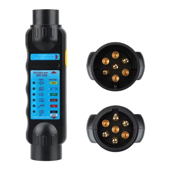 13/7Pin Towing Trailer Light Wiring Circuit Diagnostic Tester for 12V Vehicles and Caravans, Compact and Portable