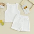 thumbnail image 3 of Bagilaanoe 2pcs Toddler Baby Boy Shorts Set Sleeveless Tank Tops + Shorts 6M 12M 18M 24M 3T Kids Casual Summer Clothes, 3 of 7