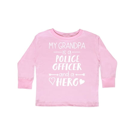 

Inktastic My Grandpa is a Police Officer and a Hero Gift Toddler Boy or Toddler Girl Long Sleeve T-Shirt