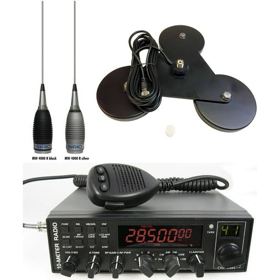 Combo: Anytone AT 5555 10m/CB Radio with Sirio Megawatts  4000 R  Antenna  and Heavy Duty Triplex - 1800 Watts