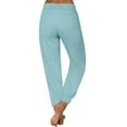 thumbnail image 4 of Itsame Comfortable Loose Pants for Womens Pocket High Waisted Wide Leg Sweatpants Blue Size M, 4 of 7