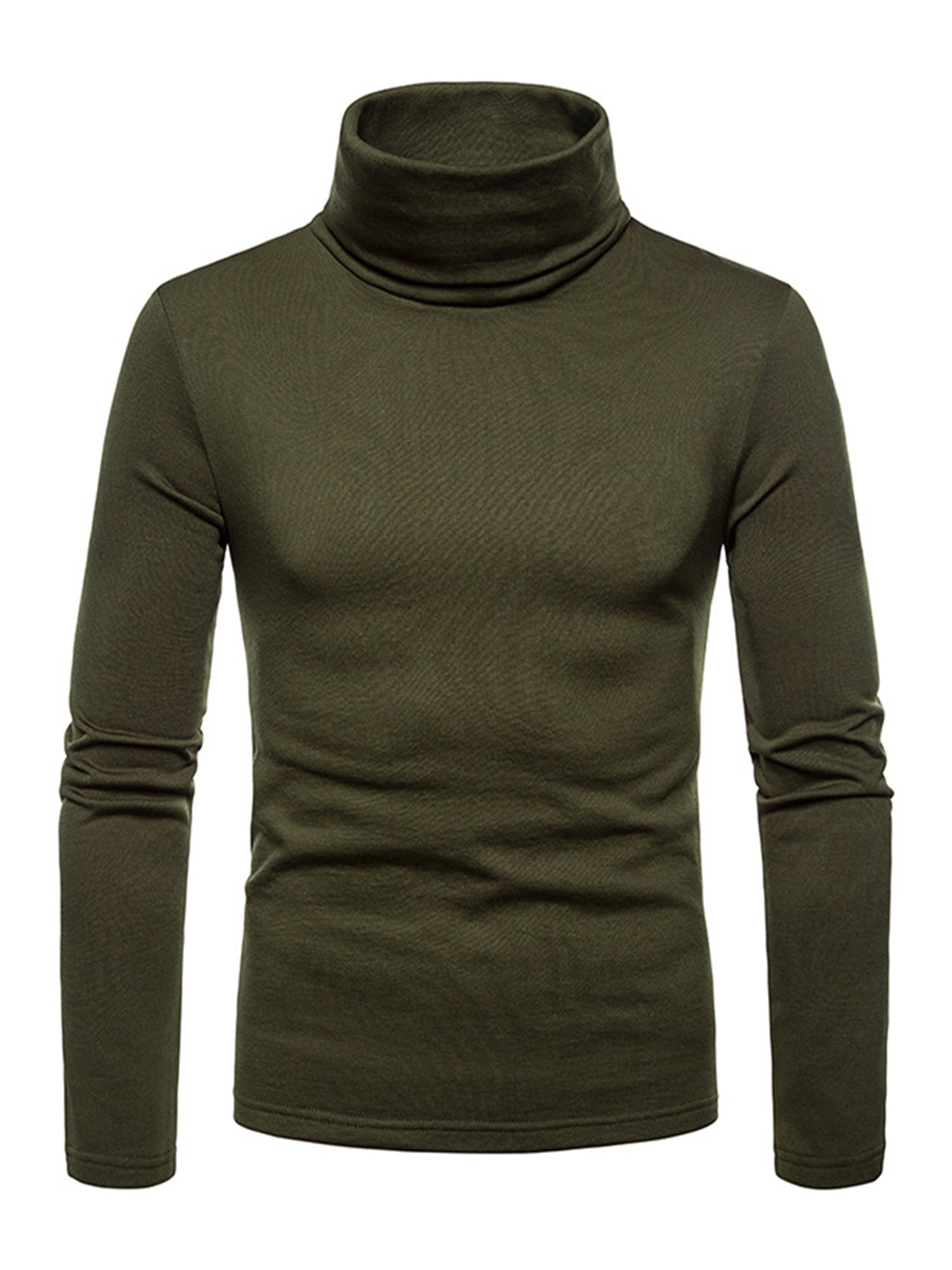 Men's High Turtle Neck Sweater Thermal Under Base Layer T-shirt Slim Fit Tops 