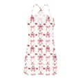 thumbnail image 5 of DeHolifer Pajamas Sets for Women Cute Floral Printed V-Neck Tank Top and Shorts Soft 2 Piece Lounge Set White S, 5 of 8