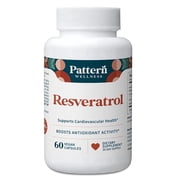 Pattern Wellness Resveratrol + Fisetin, Heart & Cellular Health Support, 60 Count