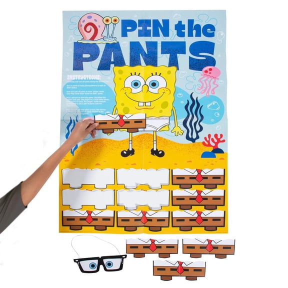 22" x 33 1/2" SpongeBob SquarePants Pin the Pants Game – 2 Pc.