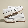 thumbnail image 5 of Women Platform Canvas Sneakers Lace Up Casual Thick Sole Casual Shoes, 5 of 6