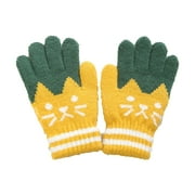 Kids Boy Girl Winter Warm Knitted Magic Gloves Mittens 4-8 Years Old
