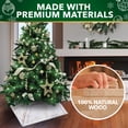 thumbnail image 6 of Stephan Roberts 31.5 in 4 Panel Wooden Christmas Tree Collar Trapezoid, White, 6 of 10