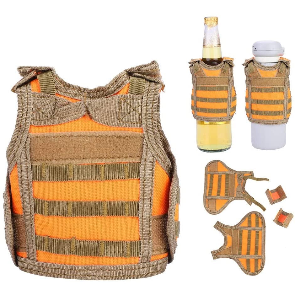 Military MOLLE Vest Style Beers Sleeve Cover Drink Cans Water Bottles Holder 