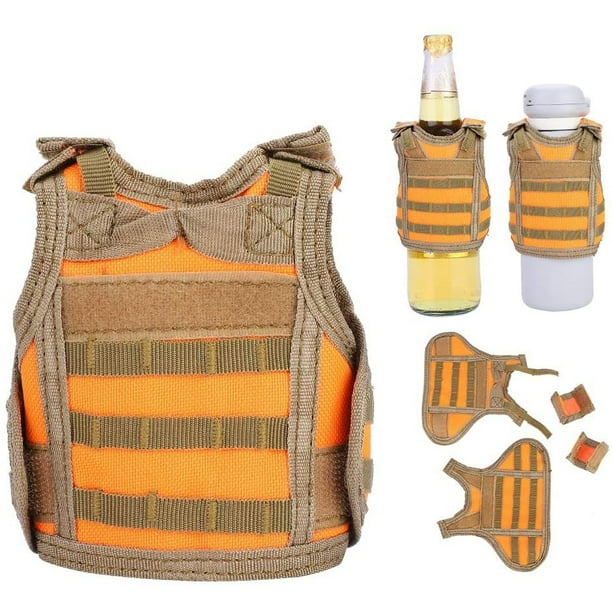 Tactical Beer Vest Mini Molle Vests Beverage Cooler Holder Adjustable