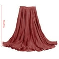 thumbnail image 2 of kurtrusly Jupe Maxi Coton Lin Vêtements Bohèmes Taille Haute Grande Jupe Évasée, Rouge, 2 of 4