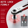 thumbnail image 6 of Right Angle Screwdriver, 90° Low Profile Offset Ratcheting Driver with 2 Bits – 1/4" Hex Mini Angle Tool for Tight Space & Corner Repair, 6 of 10