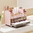 thumbnail image 6 of Soda Candy Makeup Organizer for Vanity with 2 Large Drawers & Brush Holder, Countertop Cosmetic Storage for Bathroom & Dresser, Multi-Purpose Organizer for Lipsticks, Perfumes, Eyeshadows, Skincare, 6 of 6