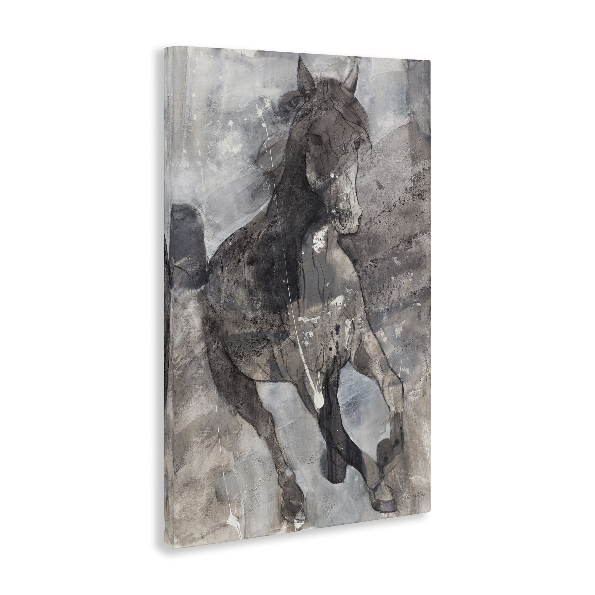 Stupell Industries Free Spirit Stallion Animals & Insects Painting Gallery Wrapped Canvas Art Print Wall Art, 16 x 24