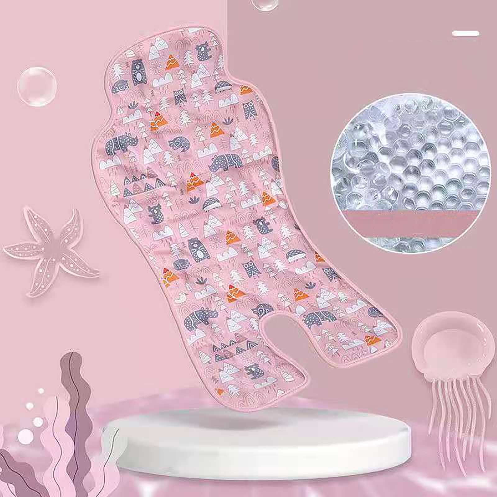 ZMKIAG Cooler Stroller Pad, Gel Baby Stroller Seat Cooler Pad, Long-Lasting Cooling Summer Cooling Seat Liner, Multifunctional Suitable for Baby Dining Chair, Child Safety Seat