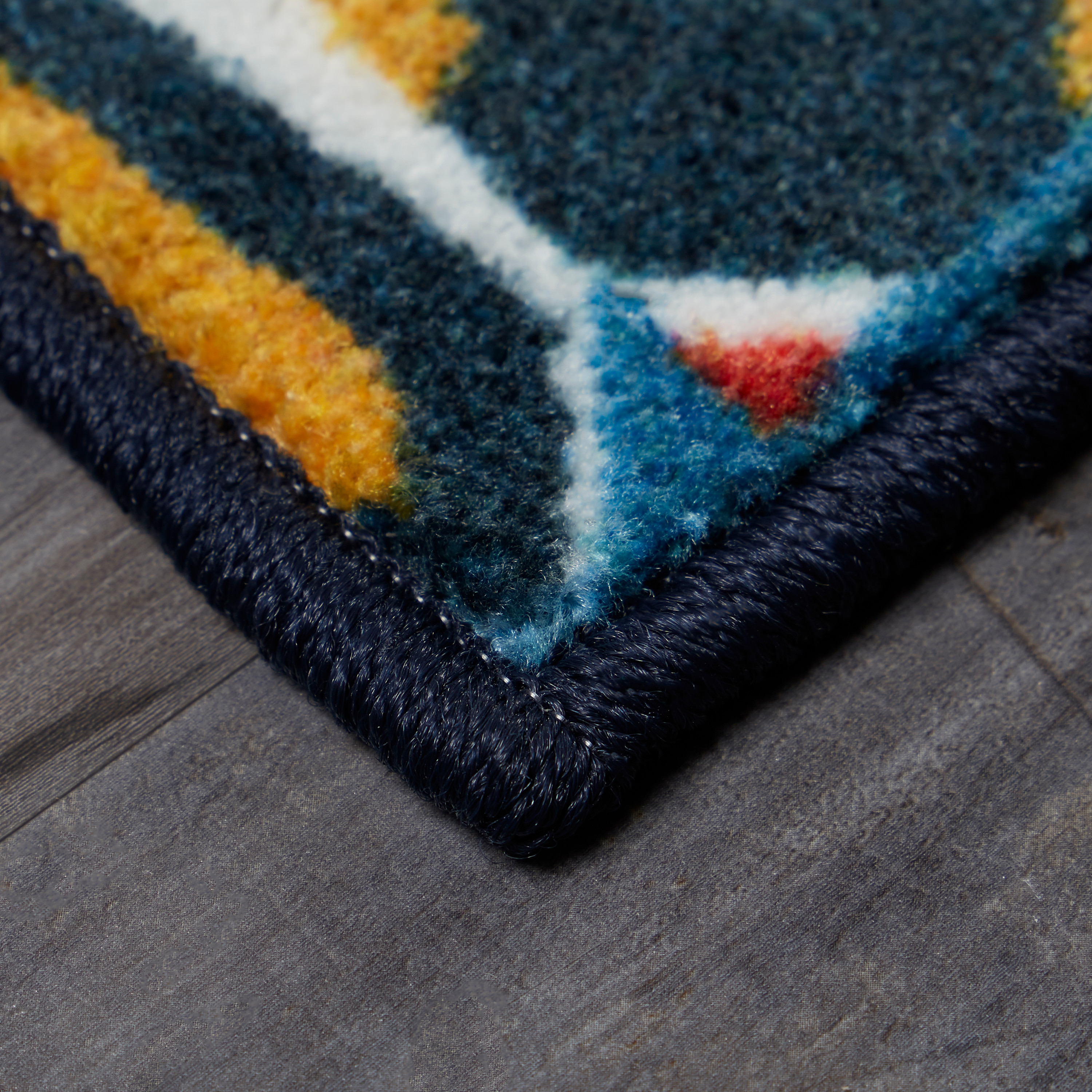 Mohawk Home Prismatic Team Spirit Multi Contemporary Theme Kids Precision Printed Area Rug, 10'x14', Gold & Blue