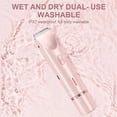 thumbnail image 4 of Rasoir Double Tête pour Femmes (Rose), Tondeuse Bikini Électrique, Utilisation Humide et Sèche, Épilation, 4 of 5