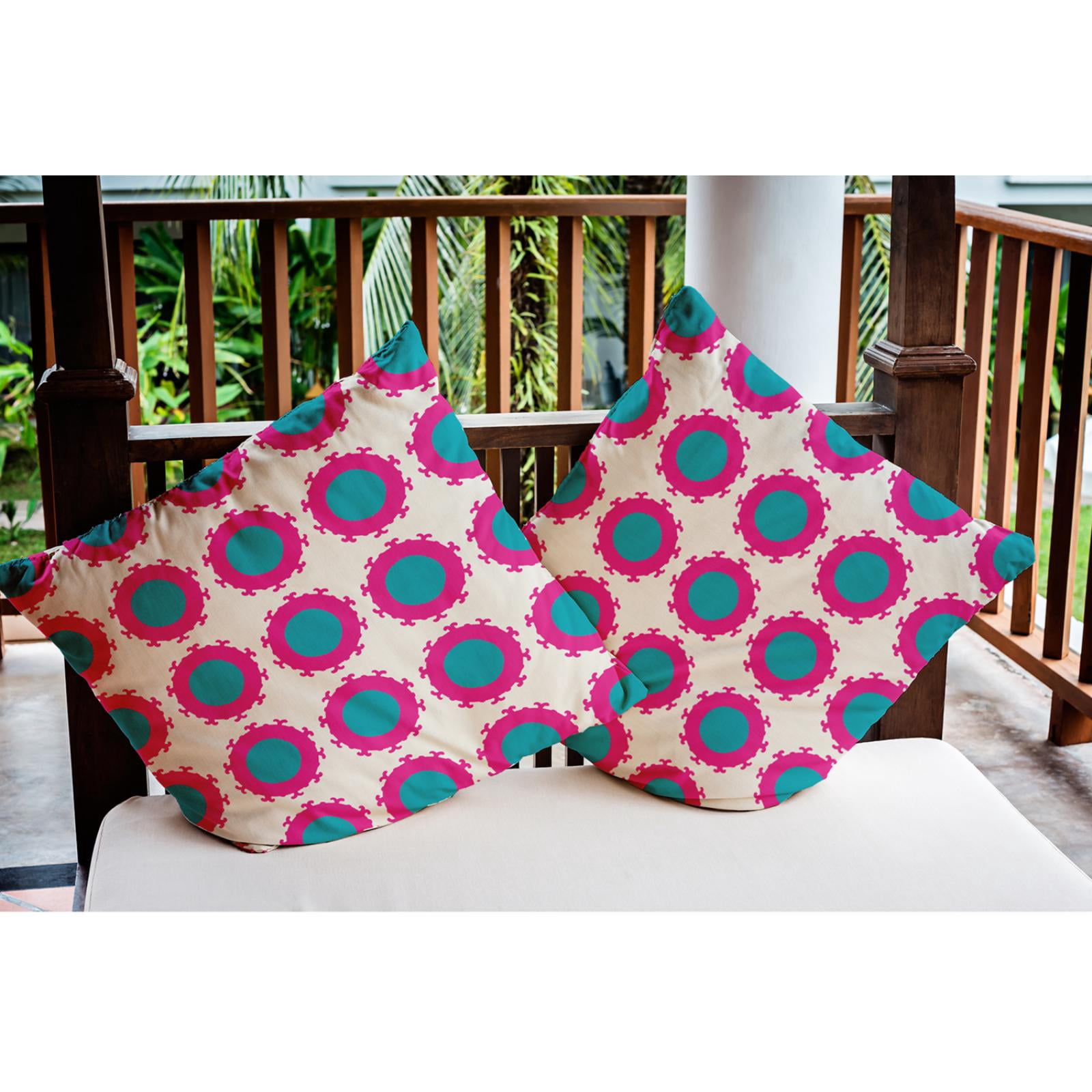 E by Design Pan Bubbles Indoor/Outdoor Throw Pillow