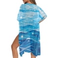 thumbnail image 5 of HELLHERO Starry Ocean Wave Kimono Cover Up - Lightweight Breathable Beachwear for Women | Perfect for Tropical Vacation, Poolside & Beach Party, 5 of 6