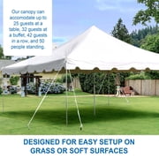 Party Tents Direct Weekender Pole Tent Party Canopy, 15x15 White