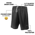 thumbnail image 4 of Pinky and The Brain Pinky Head Mens Lined Mesh Shorts, Black, 2X-Large, 4 of 6