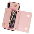 thumbnail image 6 of Allytech for Applel iPhone Xr 6.1" Wallet Case, Premium PU Leather Multiple Cards Slots Large Space Wallet Case with Crossbody Shoulder Strap for Girls Women - Pink, 6 of 8