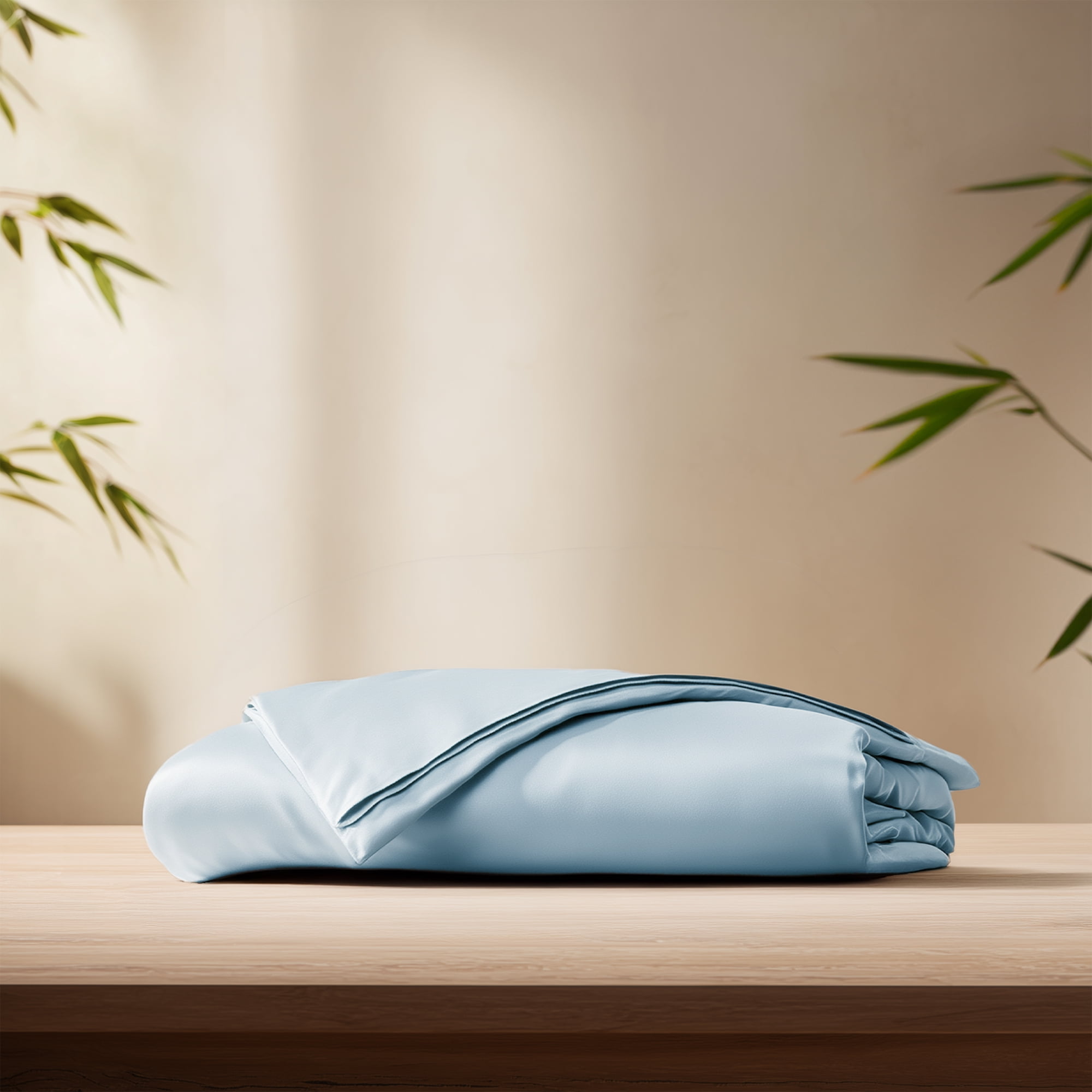 Deconovo Bamboo Fiber Duvet Cover - Soft Cooling and Moisture-Wicking Bedding for Home, Sky Blue, 104"x90"
