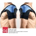 thumbnail image 3 of ZheElen Shoulder Brace Dual Layer Adjustable Replacement Left Right Sweat Absorbent Sport Support Protector Health Supplies Black Blue, 3 of 6