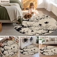 thumbnail image 5 of Round Rugs 3.3Ft, Chinese Round Area Rug Washable Indoor Throw Carpet, Black White Tree Flowers Traditional Ink Painting Soft Non Slip Circle Rug for Laundry Room Patio Home Decor Aesthetic, 5 of 8