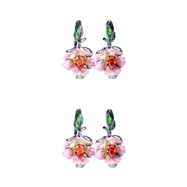 tredstone Gift Choice Exquisite Handmade Enamel Drop Earrings In Silver Premium Silver Earrings For Women 2Set