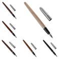 thumbnail image 2 of Pluma estilográfica de lujo Jinhao 51 para hombre, 0,5 mm, punta extrafina, caligrafía, negocios, madera de melocotón B, 2 of 5