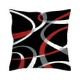 thumbnail image 1 of Bewildely Fundas de almohada negras y rojas, fundas de almohada elegantes y duraderas para el hogar, transpirables, suaves y fáciles de cuidar Decoración del hogar W0081-3, 1 of 6