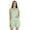 Light Mint Green, variant on Bimba Solid Schiffli Top & Short Nightwear Set For Womens Casual 2 pcs Sexy Lounge Sleepwear Set