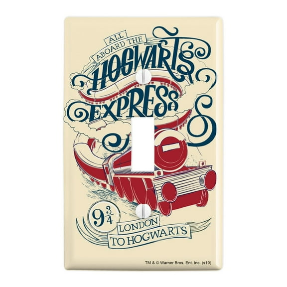 Harry Potter Hogwarts Express Plastic Wall Decor Toggle Light Switch Plate Cover