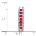 thumbnail image 4 of Real 14kt White Gold Diamond and .36 Ruby Fancy Chain Slide; for Adults and Teens; for Women and Men, 4 of 4